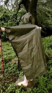 3 in 1 Raincoat Lightweight Poncho Outdoor Hiking Raingear Waterproof Trekking Fishing Camping Rainwear Extended Back Poratble Cloak