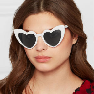 Heart-Shaped Sunglasses for Women | Original Korean Style UV Protection Shades with Case for Summer & Beach