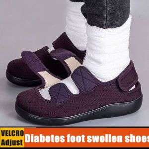 Widened diabetes Sandals Womens walking shoes Wide toe feet swollen Elderly shoes Hallux valgus deformed feet Mothers shoes