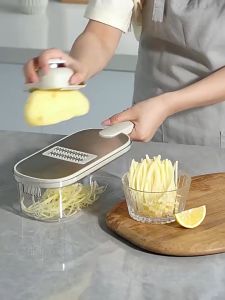 Classy Luxe 6-in-1 Multi-function Stainless Vegetable Cutter Kitchen Food Chopper 6 Blade Peeler Kitchen Tools