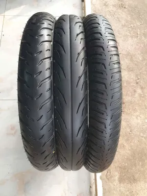 (Vỏ cũ) Vỏ Lốp 80/90-17 chính hãng vỏ đặc không ruột gắn cho xe exciter raider satria dream... tháo xe còn đẹp...