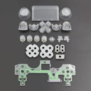 For PS4 Pro Controller Full Button Set Conductive Film Analog Thumb Caps D-Pad LR Trigger Conductive Rubber Pad Gamepad Repair
