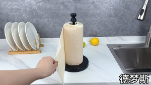 ⭐️【คลังสินค้าในพื้นที่+มีในสต็อก+COD】⭐ที่วางผ้าขนหนูกระดาษบนเคาน์เตอร์แท่นวางผ้าขนหนูกระดาษสีดำพร้อมกลไกวงล้อสำหรับห้องครัวห้องน้ำกระดาษฉีกมือเดียวที่ใส่ผ้าขนหนูกระดาษสแตนเลสพร้อมฐานวาง