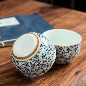 Blue And White Porcelain Tea Cup Chinese Style Ceramic Fragrance Small Tea Cup for Home Use Single Person Tea Bowl