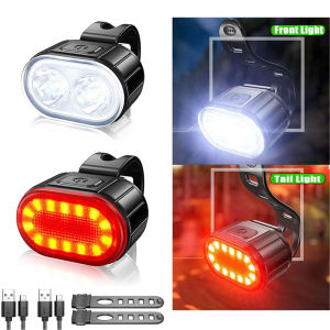 Bicycle Lights LED Bike Lamp USB Rechargeable Bicycle Front and Rear Light Front Lamp Taillight Cycling Lantern Bike Flashlight