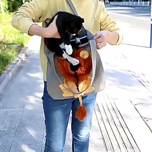 Tas Jinjing Pet Carrier Hewan Anjing Kucing Canvas Pet Shoulder Bag Carrier Travel