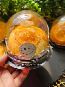 #เค้กส้มเด้งอบน้ำผึ้ง #Honey baked orange bouncy cake