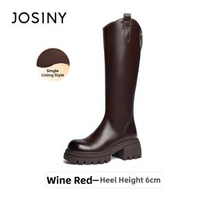 Josiny | Warm Lined Tall Boots Small Women Elevator Long Boots