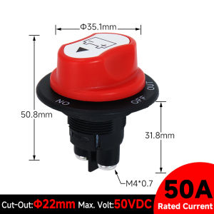 VANEAIMS DC32V Battery Disconnect Switch 50A 100A 200A 300A for 12V 24V ON OFF Power Isolator Cut Off Master Switch Car Motorcycle Truck RV Boat