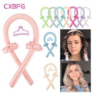Heatless Curling Rod Headband No Heat Silk Curls Lazy Hair Curler Ribbon Hair Rollers Sleeping Soft Headband Hair Styling Tools