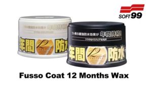 Soft 99 Fusso Coat 12 Months Wax Coating Detailing Waxing Original Soft99 Dark Colour Light Colour With Sponge Car Polish Buffing High Quality Car Wax Car Body Car Care DIY (200g)