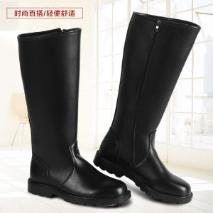 Mens High-Tube Long Boots Warm Performance Flag-Raising Boots Spring Autumn Winter Cotton-Increased Fashion Boots
