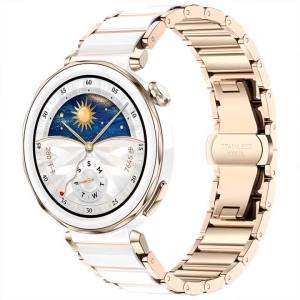 Dây Đeo Gốm 18mm Cho Đồng Hồ Huawei Watch GT5 Pro 42mm Khóa Bướm Dây Đeo Thay Thế Tương Thích Với GT5 GT4 41MM Phụ Kiện Đồng Hồ Thông Minh