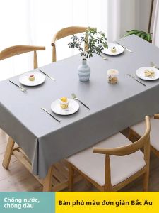 Vải Trải Bàn Hình Chữ Nhật PVC Chống Thấm Nước Chống Dầu Chống Cháy Không Cần Giặt Phong Cách Bắc Âu Phổ Biến Cho Bàn Trà Và Bàn Ăn