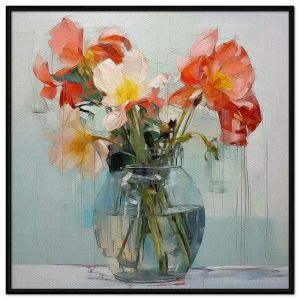 Tranh treo tường tranh dán tường tranh tĩnh vật lọ hoa tranh in canvas decor. CGI-171