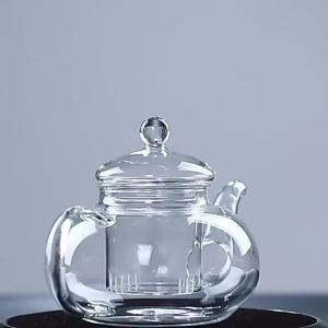 JUSTINLAU 400/1000ML Filterable Heat-resistant Thickened Glass Teapot High Borosilicate Glass Flower Tea Pot Glass Tea Pot Set