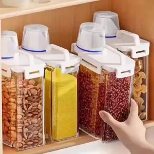 KEMORELA 2.5L Hộp Đựng Thực Phẩm Kín Khí Hộp Nhựa Kín Chống Ẩm Đựng Ngũ Cốc Bột Hạt Gạo