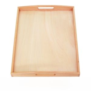 Montessori Early Education Wooden Tray Kindergarten Birch Wood with Handle Storage Tray Boys And Girls Suitable Montessori Toy