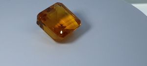 Natural 43.20 Ct Brazilian Citrine Yellow Emerald Cut Eye Clean Loose Gemstone