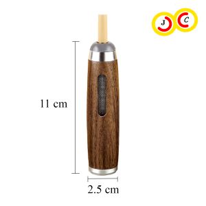 New Mini-Portable Ashtray Dust-Free Smoking No Ash Classic Design Cigarette Holder Real Dark Brown Walnut Wood Bekas Habuk Rokok