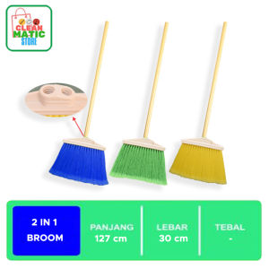 Sapu lantai Clean Matic - 2 In 1 Broom Sapu Lantai - Biru