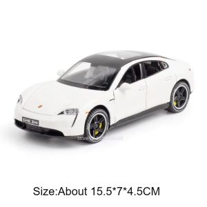 MAKEDA | 1:32 Cayenne Turbo Taycan Luxury Car Model Toy Diecast Metal Sound Light Pull Back Miniature Supercar Models Holiday Presents
