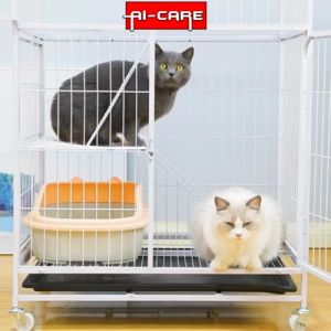 (READY STOCK) Malaysia 4 level Cat Cage (95 X  65 X 147 CM)Super Big Size Strong Structure Easy Cleaning Cage Sangkar Kucing