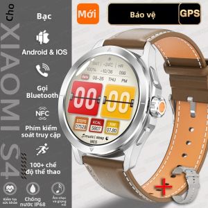 Đồng Hồ Thông Minh New S4 Ultra Dành Cho Nam Màn Hình AMOLED 1.53 Inch NFC GPS La Bàn Theo Dõi Nhịp Tim Chống Nước IP68 Gọi Bluetooth Đồng Hồ Thể Thao