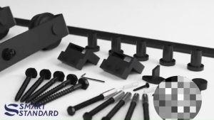 hp302จัดส่งฟรี ชุดรางเลื่อนประตูสไลด์ ประตูเลื่อน ชุดรางเลื่อน ประตูบานเลื่อน รางเลื่อนประตู ฮาร์ดแวร์ประตูยุ้งข้าวเลื่อนลูกกลิ้งรางช