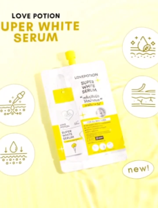 LOVEPOTION WHITETENNING SERUM 5ML. เซรั่มไวท์ บำรุงผิวหน้า ปรับผิวให้สม่ำเสมอ ชนิดซอง
