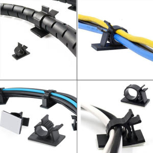 🔥Moheted👍 Adjustable Multipurpose Self-adhesive Cable Clips Wire Clamps Cord Holders