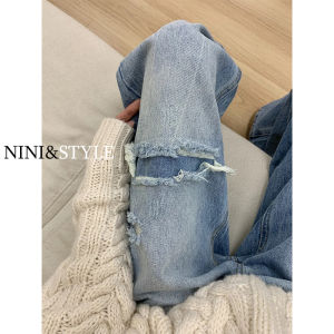 Quần Jeans Ống Rộng Kiểu Mỹ Cạp Cao Quần Jeans Nữ Ống Rộng Kiểu Dáng Rộng Mùa Xuân Thu Đông Quần Jeans Thường Ngày