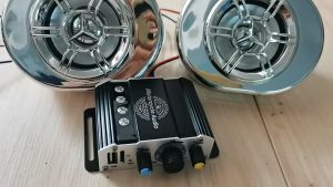 12V Universal Sound Bluetooth SystemUSB MP3 Motorcycle Audio Remote Control Stereo 2 Speakers Waterproof FM Motorcycle Radio