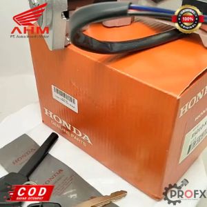 KUNCI KONTAK SET MOTOR SUPRA X 125 INJEKSI HELM IN HONDA KYZ KABEL4 KUALITAS ORIGINAL ASLI AHM KONCI