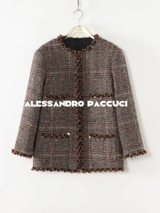 Imported Wool Beaded Elegant Coat