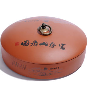 Hộp Đựng Trà Gốm Sứ Đất Tím Có Thể Lắp Ghép 357g Phong Cách Cổ Điển Sang Trọng