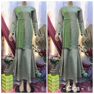 (COD) GAMIS DUYUNG PESTA PLUS SLENDANG PREMIUM-GAMIS DUYUNG-GAMIS DUYUNG SUPER MEWAH