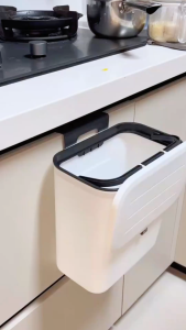 🔥Hanging Trash Can Wall Mounted Trash Bin Kitchen Rubbish Bin Bathroom Dustbin Cabinet Garbage Cans Tong Sampah Sangkut