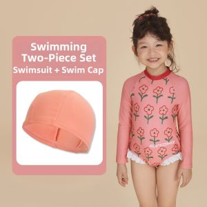 Princess Style Original Long Sleeve One-Piece Girls Swimsuit