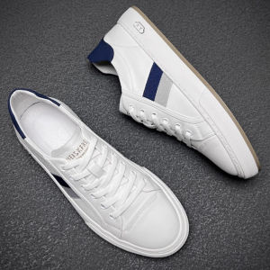 Mens Summer New Style Breathable Leather Sneakers Versatile Soft Leather Sports Casual Board Shoes Comfortable All-Match