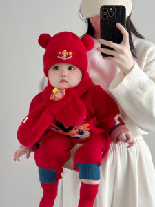 Mũ Len Mùa Đông Cho Bé Trai Và Bé Gái Mũ Trẻ Em Mũ Trẻ Sơ Sinh Mũ Đỏ Mũ Đón Năm Mới Mũ Đi Chơi Ngoài Trời Mũ Tròn Mũ Trẻ Em