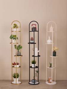 Living Room Office Small Narrow Multi-layer Floor-standing Plant Stand Flower Rack Corner Wall Mounted Bonsai Display Shelf