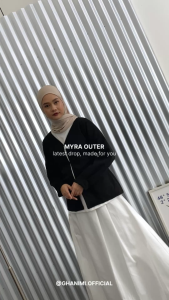 Ghanimi - Myra Outer / Atasan Wanita Polos / Outer Korean style / Kemeja lucu / Outer Wanita