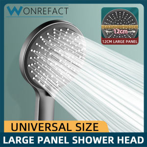 Gray High Pressure Shower Head Bathroom SPA 5 Mode Water Saving Bathroom Accessories Handheld Shower Head Large Size