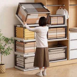 ZHIXIE | Transparent Large Capacity Foldable Storage Box with Wheels