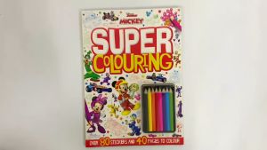 Disney Junior Mickey & the Roadster Racers Super Colouring Book with Stickers for Kids