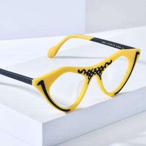 HEPIDEM Acetate Gọng kính phụ nữ thiết kế thương hiệu cao cấp Mắt Mèo Kính Mắt Nhật Bản handmade kính dày Cateye kính mắt cho mắt 9372