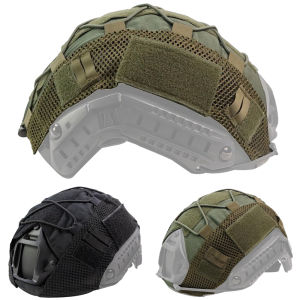 ปลอกหมวกนิรภัยแบบตาข่ายสำหรับหมวกนิรภัยแบบเร็ว ใช้สำหรับยิงปืนเพ้นท์บอล พร้อมเชือกยืดหยุ่น อุปกรณ์เสริมสำหรับการล่าสัตว์กลางแจ้ง