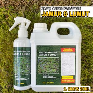 Spray CAIRAN PEMBASMI | PEMBERSIH | LUMUT RUMAH | JAMUR DING-ding | LUMUT PAVING BLOCK | 1 LITER GRATIS 250ML | Ramah Lingkungan