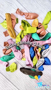 Balon Latex Chrome 5 inch per pak / grosir balon latex metalik CHROME 5 inch dekor